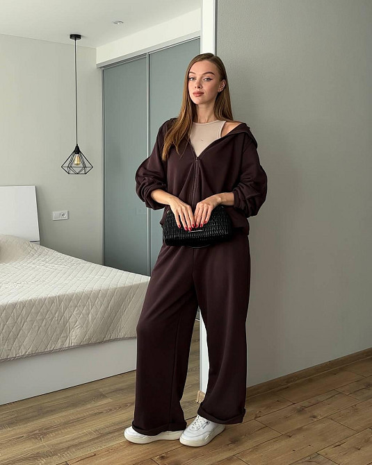 Женский прогулочный костюм двойка: кофта и штаны трехнить петля 100% хлопок Одесса - изображение 7