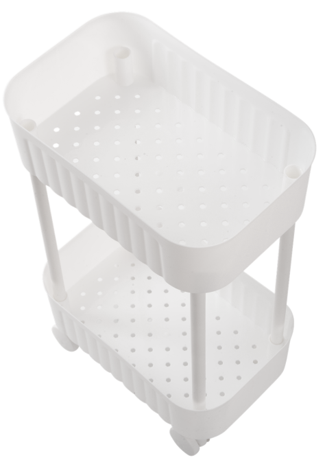 Етажерка 2-х ярусна Violet House 6021 Honeycomb WHITE 17х27х43 см (7040719) Київ - фото 2