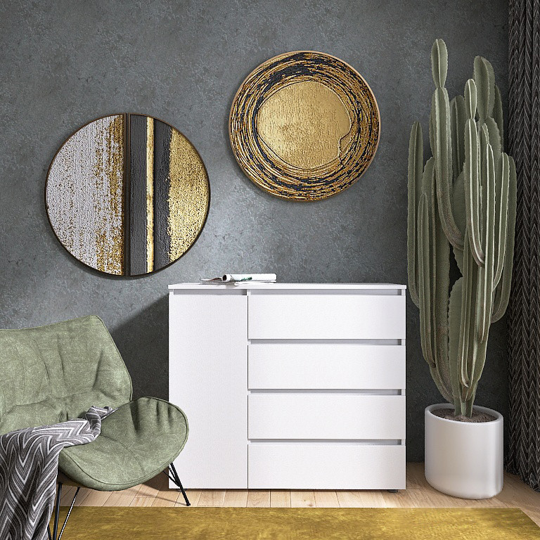 Комод Эверест КЛ-3 Лайт (телескопические) 105х38х93 см Нимфея Альба (DTM-4644) Львов - изображение 1