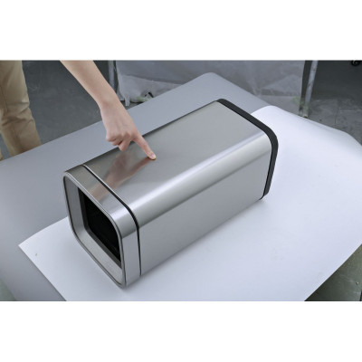 Контейнер для мусора JAH квадратный без крышки с вн. ведром серебряный металлик 8 л (6332) Винница - изображение 7