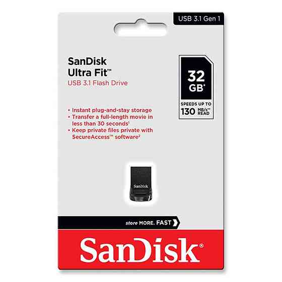 Флешка flash SanDisk USB накопичувач 3.1 Ultra Fit 32Gb SDCZ430-032G-G46 Одеса