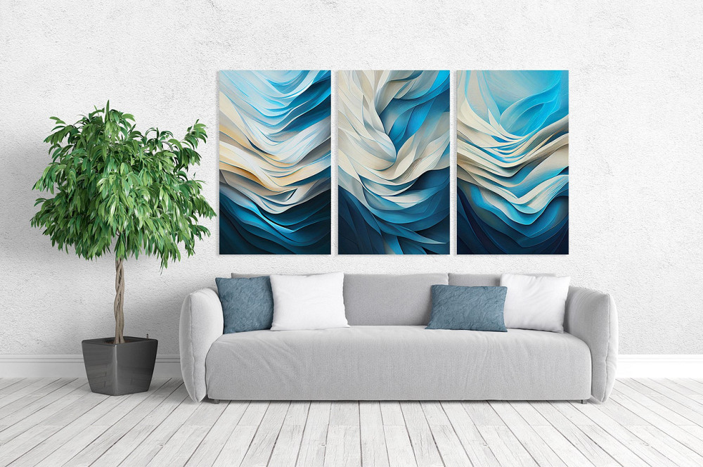 Модульная картина в гостиную / спальню  Абстракція   ART-136_3A 100х150 см Киев - изображение 2