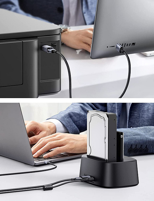 Переходник USB-C на USB-B Ugreen US382 для принтера, жесткого диска, док станции 20120 (Серый) Николаев - изображение 9