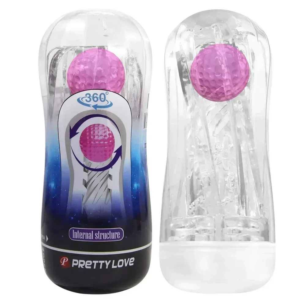 Вакуумный мастурбатор в колбе Pretty Love с шариком, прозрачный, 15 х 6.3 см Sex Aura Киев - изображение 1