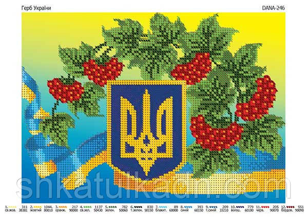 Схема для вышивки бисером Герб Днепр - изображение 2