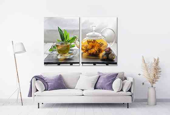 Модульная картина в гостиную / спальню  Чай з ромашки  TLV-2_057 120х170 см Київ