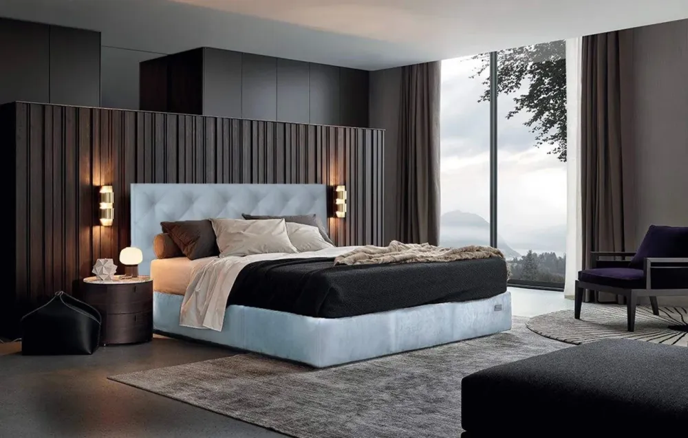 Кровать Bristol Comfort 140 х 190 см Aston 16 С подъемным механизмом и нишей для белья Серый Киев - изображение 8