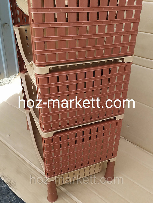 Полиця-гойдалка беж із коричневим на чотири яруси Туреччина Харків - фото 5