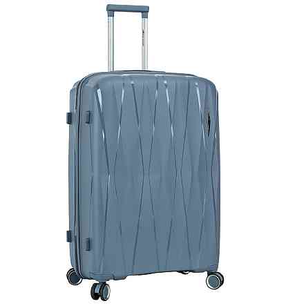 Чемодан полипропиленовый MADISSON 51103 большой 77 см серо-синий Киев