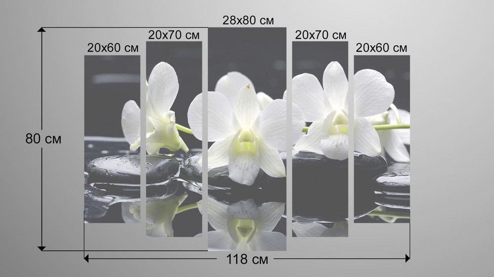 Модульная картина Орхидея Art-34_5 Киев - изображение 3