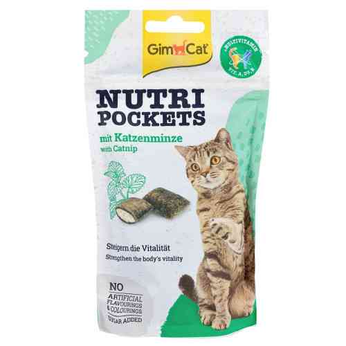 Витаминные лакомства GimCat Nutri Pockets для кошек для повышения иммунитета с кошачьей мятой и мультивитамином 60 г Киев