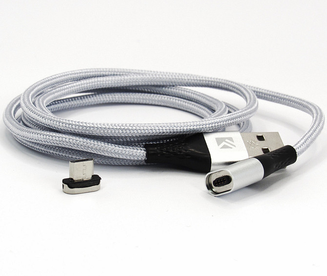 Магнітний кабель MicroUsb Floveme 1 м Gray Київ - фото 6