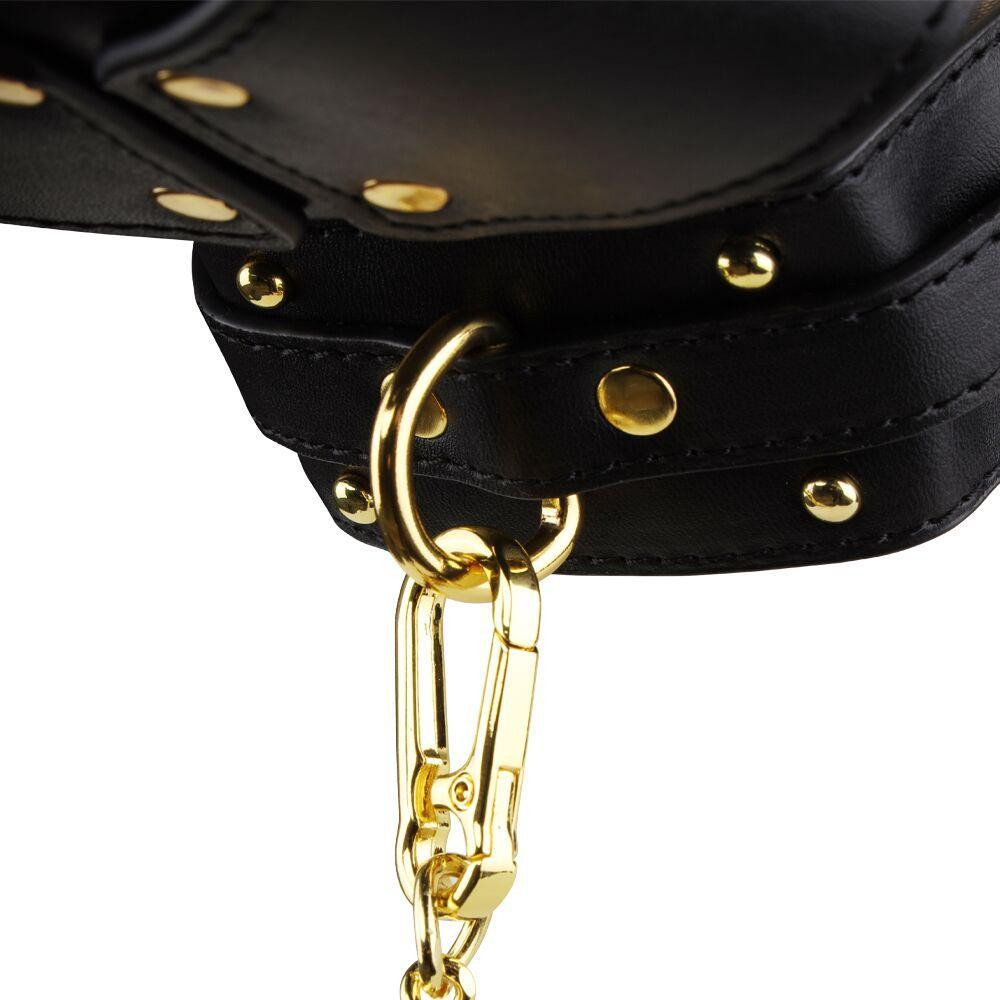 Маска-збруя для орального сексу з повідцем LOCKINK SEVANDA Blowjob Head Muzzle with Leash Sex Aura Київ - фото 6