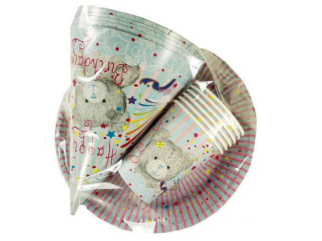 Набор бумажной посуды №2/23 "Мишка" 6шт Харків - фото 1