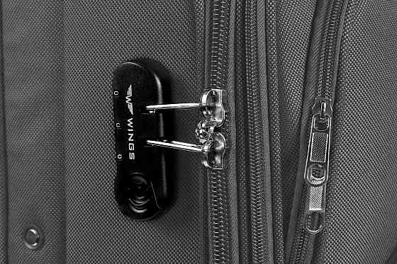 Валіза тканинна WINGS 1701 мала 55 см 2 колеса сіра Київ