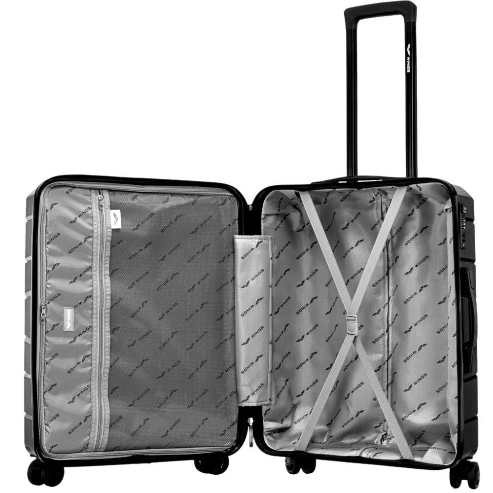 Валіза поліпропіленова WINGS PP06 мала 55 см чорна Київ - фото 9