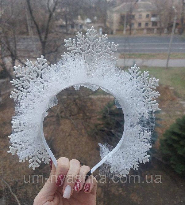 Обруч ободок Снежинка корона Снежная королева Кривой Рог - изображение 5