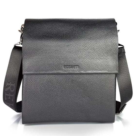 Чоловічий шкіряний месенджер 23х26х6, сумка планшет через плече BEXHILL TD-18621 чорний Київ