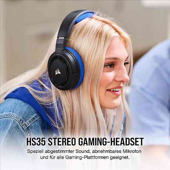 Игровая гарнитура Corsair HS35 Stereo совместимая с ПК Xbox PS4 Switch накладные наушники CA-9011196 Киев