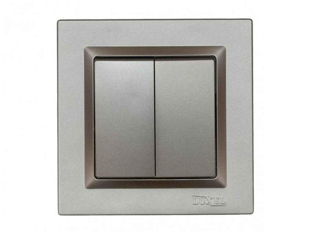 Выключатель двойной JAZZ (графит) 9703 ТМ LUXEL Solmir Киев - изображение 1
