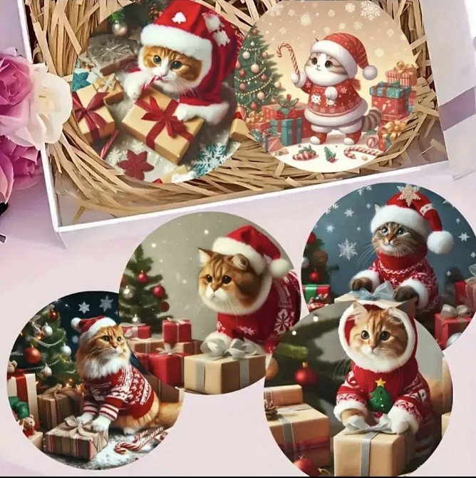 Комплект різдвяних підставок під чашки 6 шт №6 Смела - изображение 4