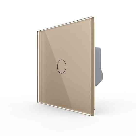 LIVOLO Сенсорна кнопка 1 сенсор 12/24V Livolo золотий скло (VL-C701CH-13) Коломия