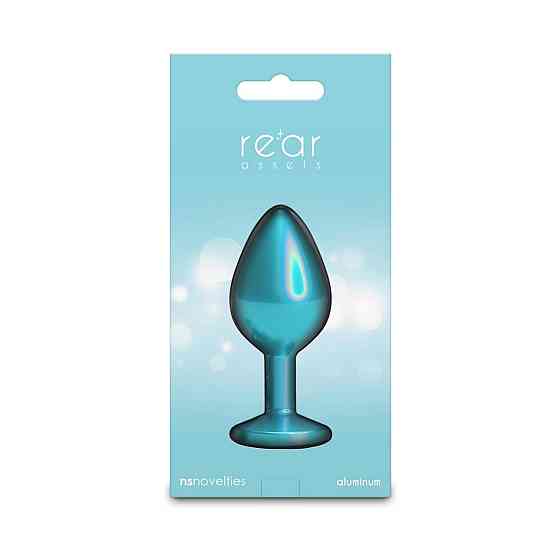 Анальна пробка NS Novelties Rear Assets — Iridescent Teal — Medium — Teal Sex Aura Київ