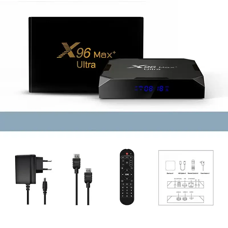 Смарт ТВ приставка X96 Max+ Plus ULTRA 4/32 Гб Android Smart TV Box Андроид 11 ТВ бокс Киев - изображение 3