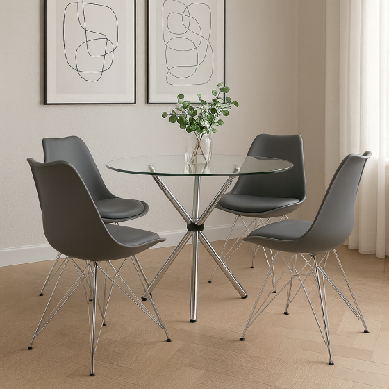 Стілець Тауер С пластиковий сірий Днепр