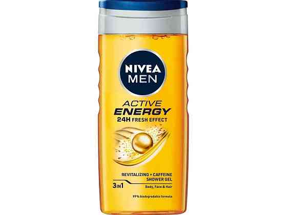 Гель для душа 250мл ACTIVE ENERGY 3в1 для тела, отличье, Волосы ТМ Nivea Solmir Киев