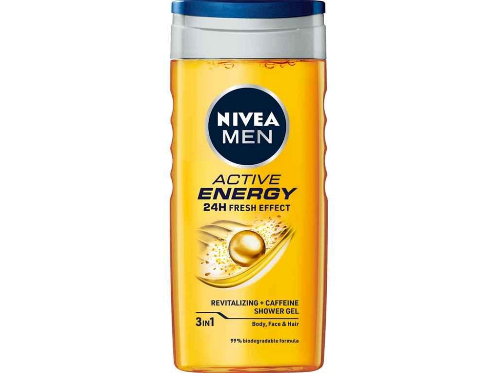 Гель для душа 250мл ACTIVE ENERGY 3в1 для тела, отличье, Волосы ТМ Nivea Solmir Киев - изображение 1