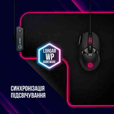 Коврик для мышки Lorgar Steller 919 RGB USB Black (LRG-GMP919) Винница