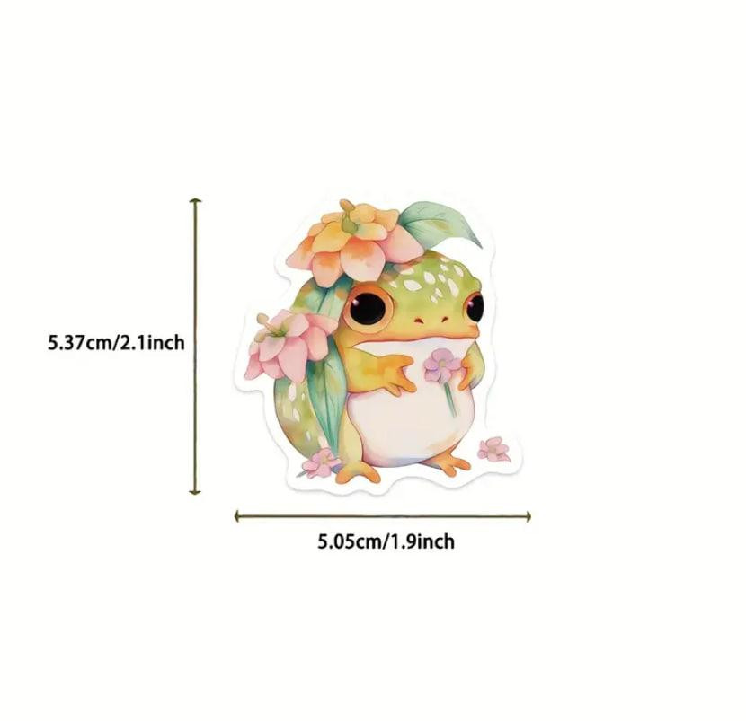 Набір вінілових наклейок (стікерів) Товста смішна жаба (50 шт.) стікербомбінг для телефону, ноутбука Київ - фото 2