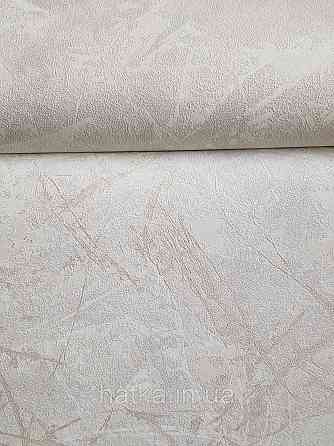 Обои винил на флизелине метровые Sintra Edelina под штукатурку бетон структурные белые светло серые золотистые Киев