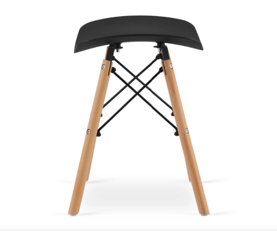 Табурет Leobert Corfu вигнутий у скандинавському стилі чорний Київ