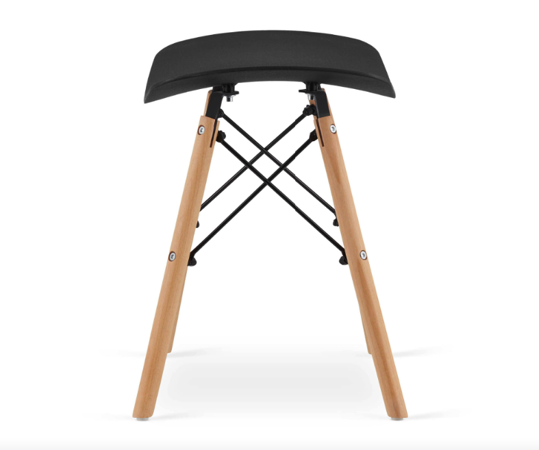 Табурет Leobert Corfu вигнутий у скандинавському стилі чорний Київ - фото 4