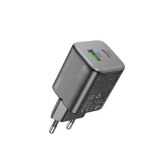 Мережевий зарядний пристрій HOCO N41 Almighty PD20W+QC3.0 charger Black Київ