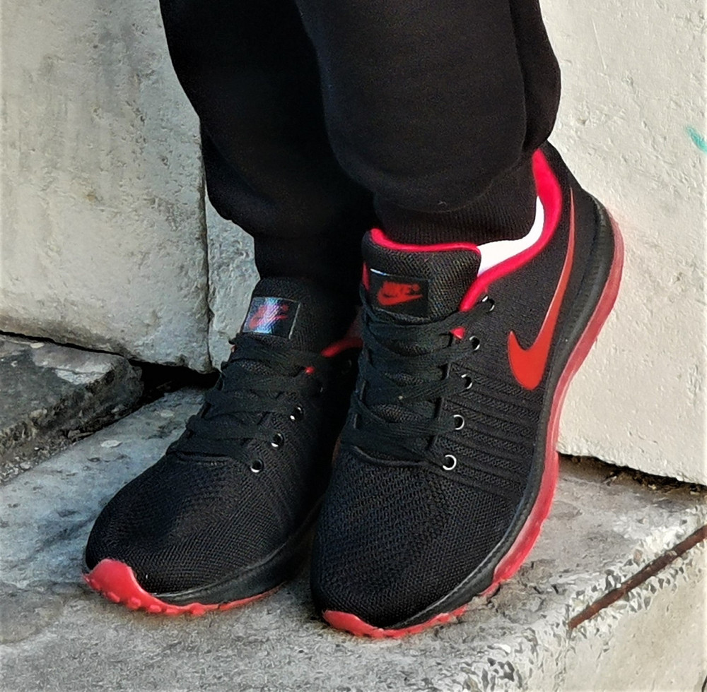 Кроссовки Nike 97 Черные Мужские Красные с Амортизацией Балоном Найк (размеры: 45) Днепр - изображение 9
