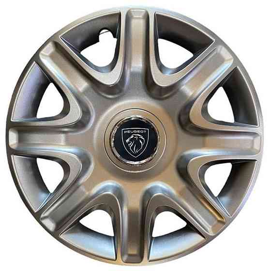 Автомобильные модельные колпаки R15 Peugeot NEW 332 4шт, SJS, серебристые Винница