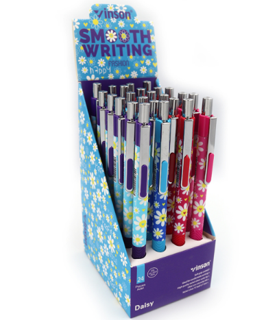 Ручка олійна автоматична "Josef Otten" Vinson "Ромашки" синя, 206, шт Київ - фото 1