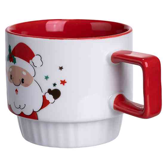 Yiwu Новорічна порцелянова Санта 400 (мл) Біла з червоним Yiwu FM-CS-50D Коломия