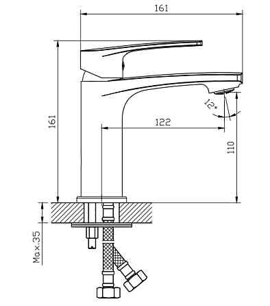 Змішувач для умивальника Haiba Troya 001 HB9659 Харків