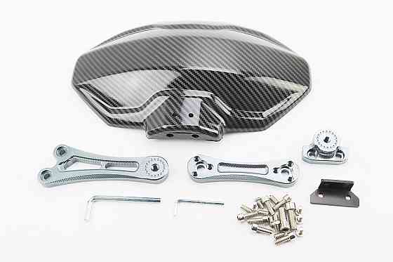 Крило заднє універсальне, графітне кріплення на одну сторону з регулюванням нахилу (бризковик) TUNING, КАРБОН Київ