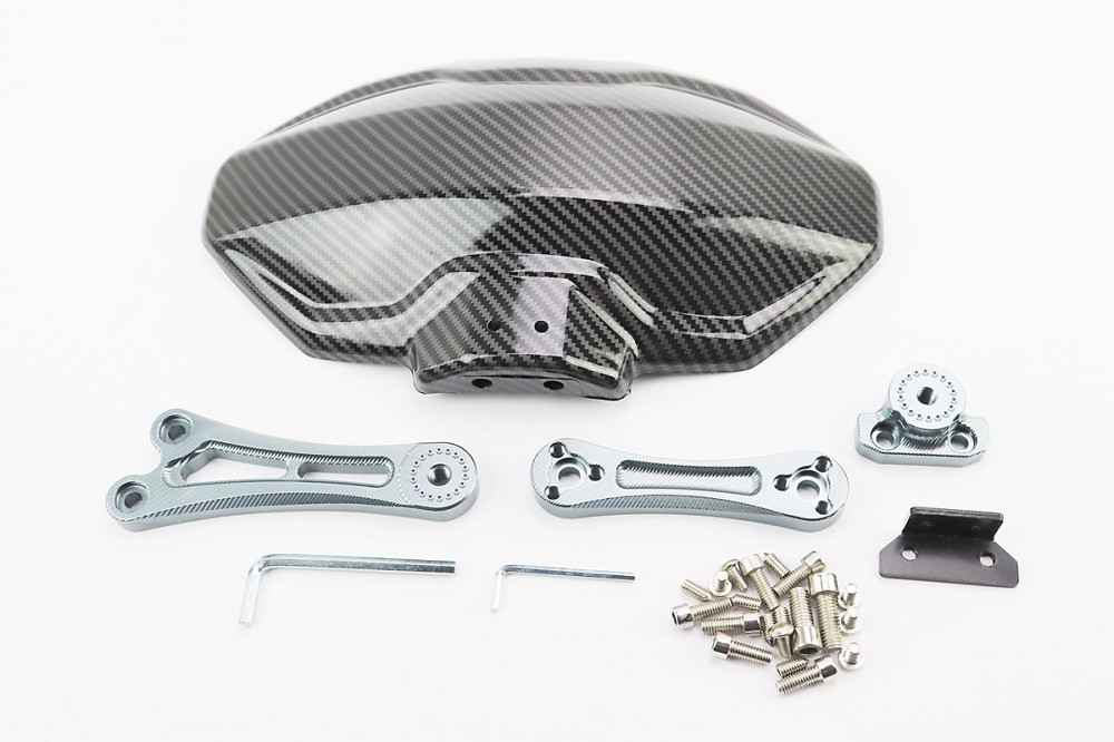 Крило заднє універсальне, графітне кріплення на одну сторону з регулюванням нахилу (бризковик) TUNING, КАРБОН Київ - фото 1