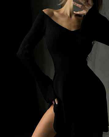 Жіноча базова тепла сукня з довгим рукавом  ангора рубчик Одеса