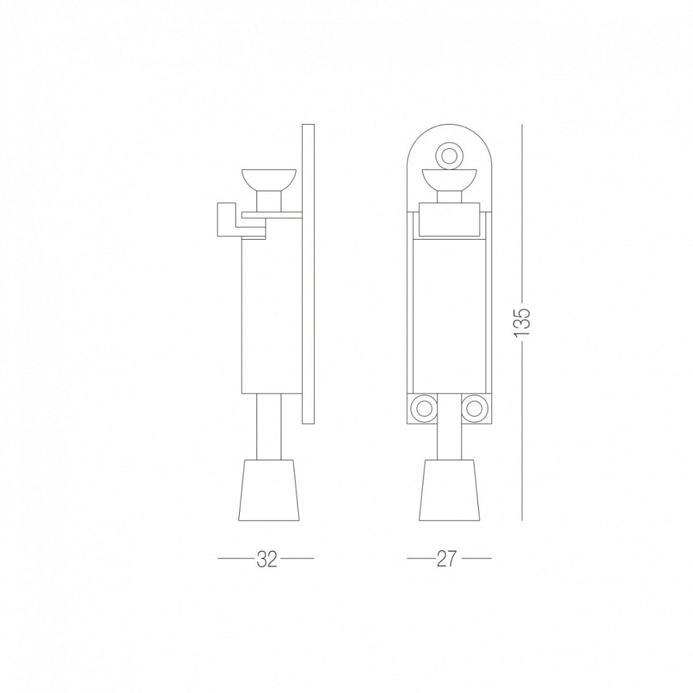 УПОР ИЗ ФИКСАЦИЕЙ ДЛЯ ДВЕРЕЙ M-127 SN МАТОВЫЙ НЕКЕЛЬ Киев - изображение 2