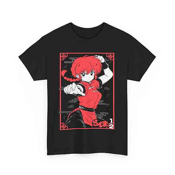 Футболка аниме Ранма Схампоо Румикотакахасх Вбр оверсайз (S/M/L) Черний AnimeJ0062 Днепр