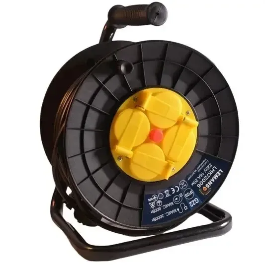 Удлинитель-катушка Lemanso – 50м, защита 16А, крышки на гнездах Львов - изображение 1