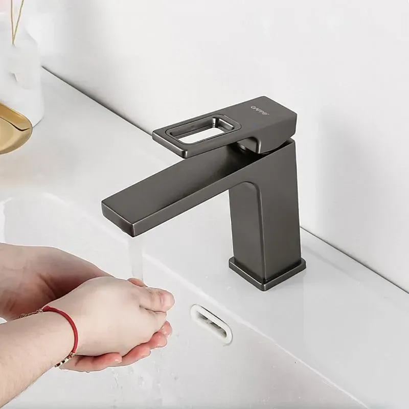 Змішувач для умивальника GAPPO G1017-9 графіт Київ - фото 4