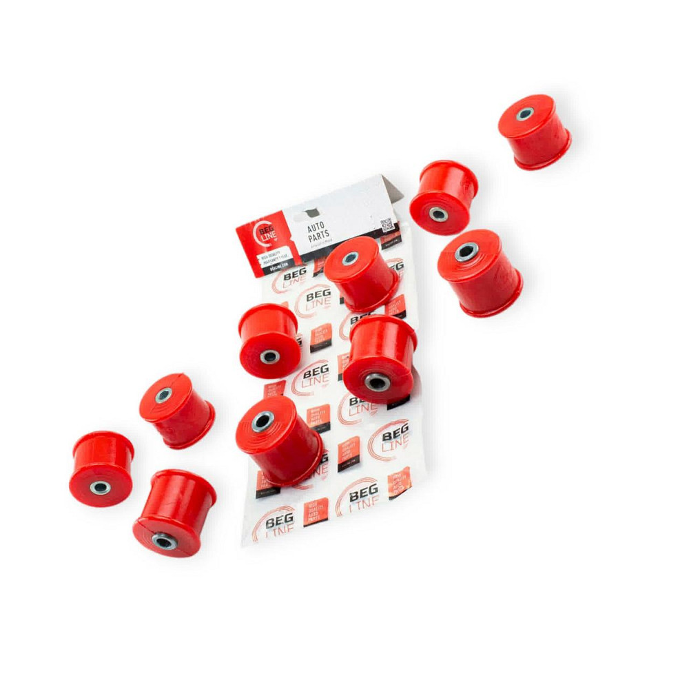 Втулка тяг 21214 поліуретан червоний (к-кт 10 шт) реактивних Мукачево - фото 1